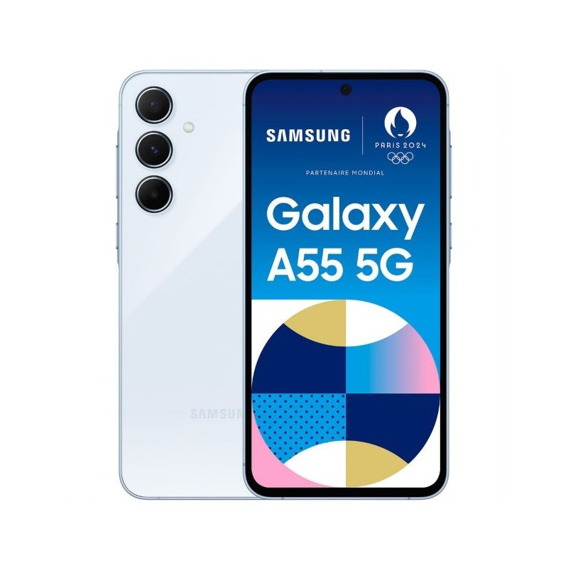 Samsung Galaxy A55 5G 256 Go Bleu 6,6 pouces Exynos 1480 Smartphone Reconditionné