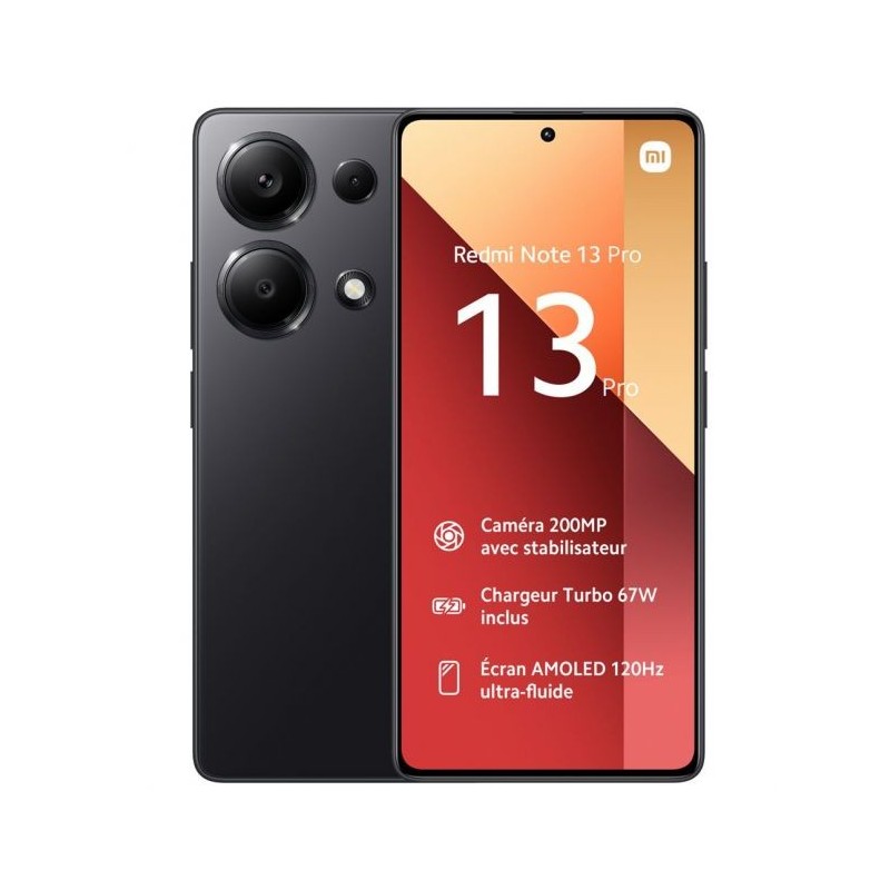 Xiaomi Redmi Note 14 Pro 5G 256 Go Noir 6,67 pouces Dimensity 7300 Ultra 8 Go RAM Smartphone Reconditionné Grade B