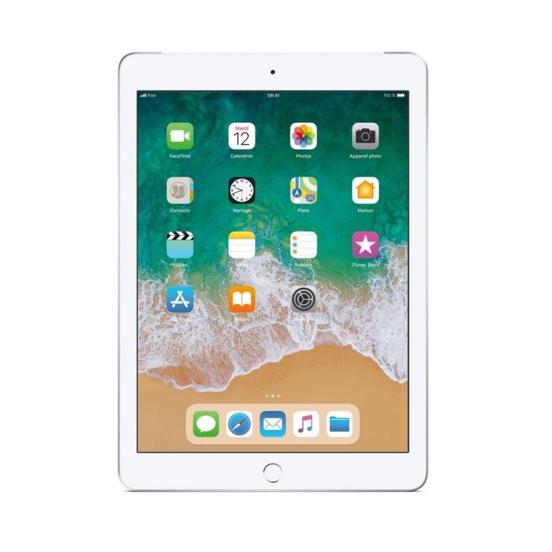 Apple iPad 9,7" (2018) 32 Go Argent 9,7 pouces A10 Fusion WiFi 4G Tablette Reconditionnée Grade A