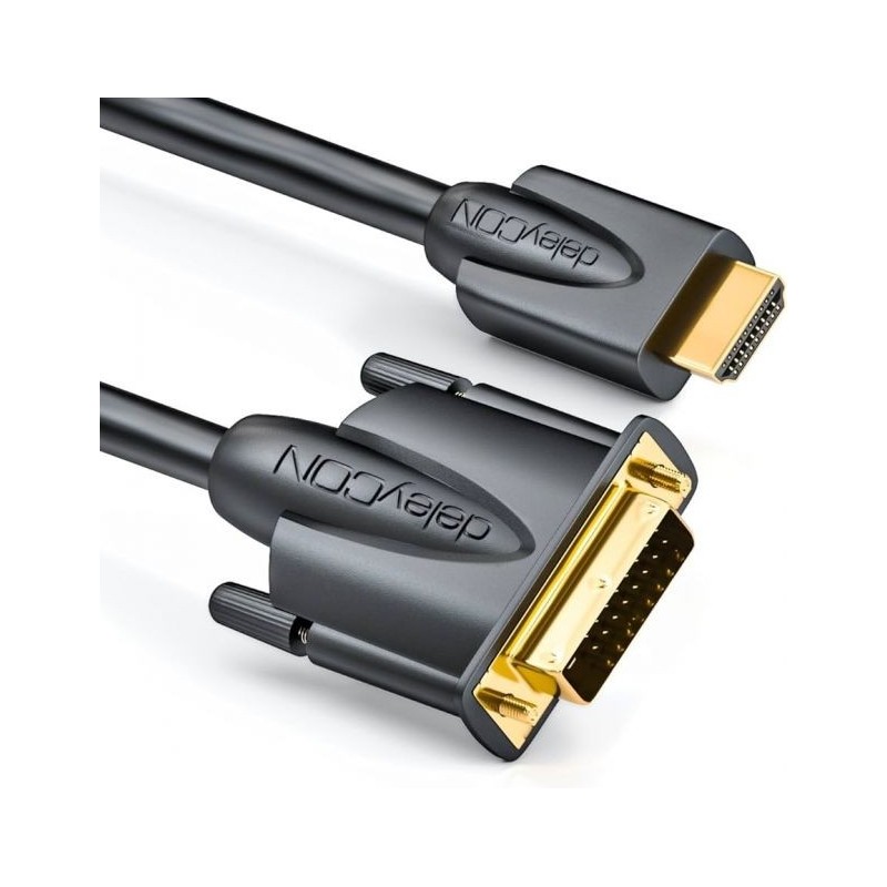 Câble HDMI vers DVI 0,5m adaptateur vidéo HDMI DVI