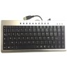 Mini Clavier USB Orange AZERTY Compact Filaire PC Portable Bureautique Neuf