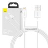 Baseus Cable USB 3.0 vers Lightning 2.4A 1M Blanc