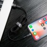 Cable Nylon USB Baseus / Lightning 2,5A 1M Noir