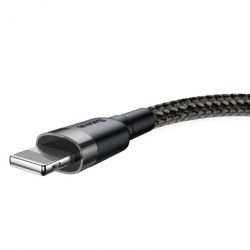 Cable Nylon USB Baseus / Lightning 2,5A 1M Noir
