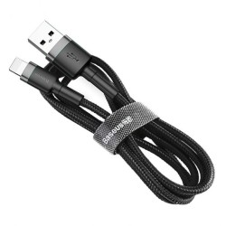 Cable Nylon USB Baseus / Lightning 2,5A 1M Noir