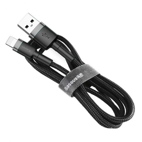 Cable Nylon USB Baseus / Lightning 2,5A 1M Noir