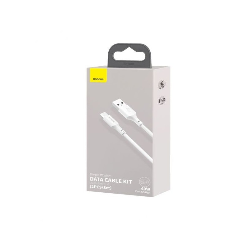 Câble USB Baseus 2x USB Type C 40 W 5A 1.5M