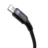 Cable Nylon USB Type-C Baseus / Lighnting 18W 1M Noir