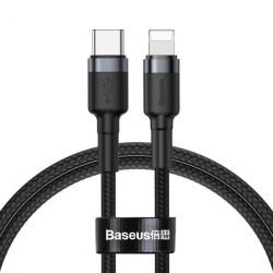 Cable Nylon USB Type-C Baseus / Lighnting 18W 1M Noir
