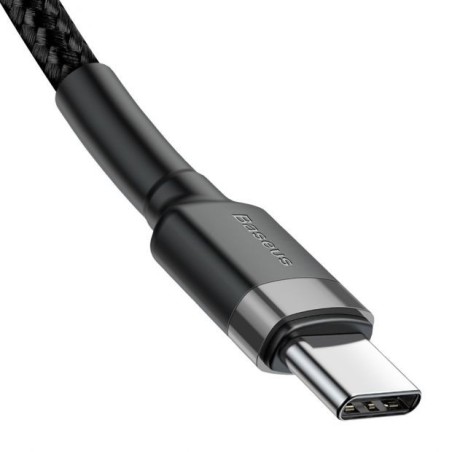Cable Nylon USB Type-C / USB Type-C 3A Baseus 1M Noir