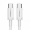 Cable Ugreen USB-C vers USB-C 1M Blanc