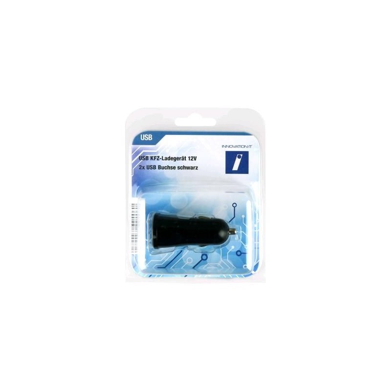 Chargeur de voiture 12V 2xUSB 3.1A(1x1A + 1x2.1A)