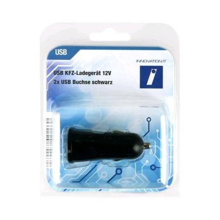 Chargeur de voiture 12V 2xUSB 3.1A(1x1A + 1x2.1A)