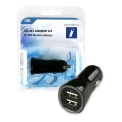 Chargeur de voiture 12V 2xUSB 3.1A(1x1A + 1x2.1A)