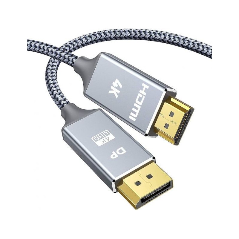 Câble DisplayPort vers HDMI 3 m Noir Câble Audio Vidéo Reconditionné