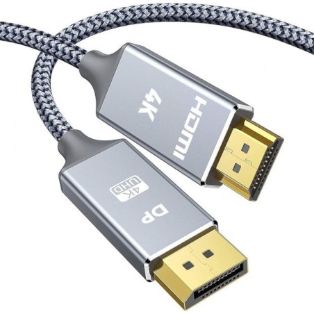 Câble DisplayPort vers HDMI 3 m Noir Câble Audio Vidéo Reconditionné