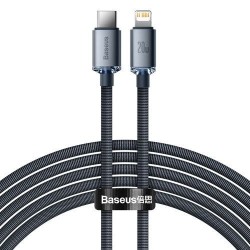 Baseus Câble Nylon USB Type-C vers Lightning 20W 2 m Noir Câble Charge Rapide Reconditionné