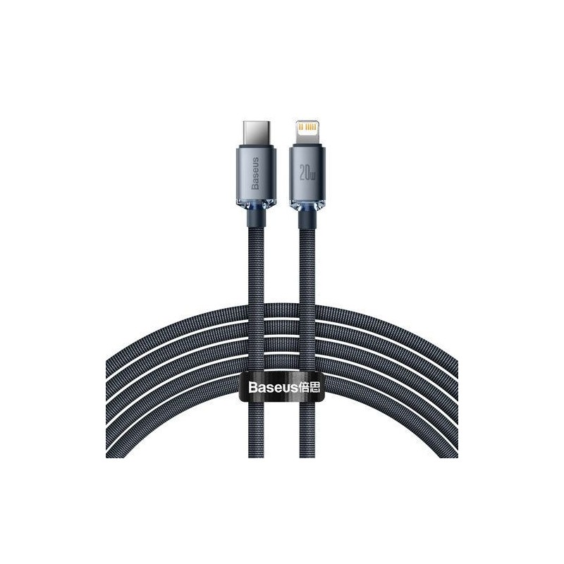 Cable Nylon USB Type-C Baseus / Lightning 20W 2M Noir
