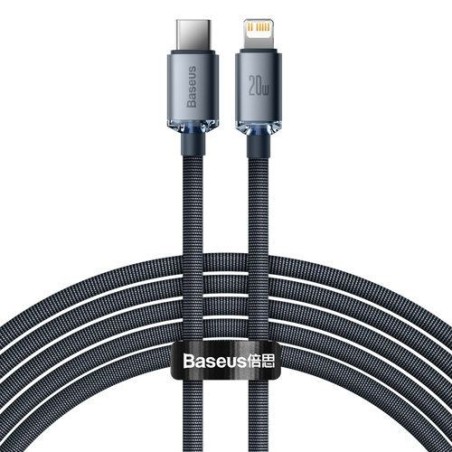 Cable Nylon USB Type-C Baseus / Lightning 20W 2M Noir