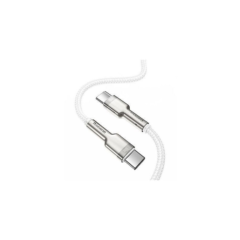 Baseus Câble USB Type-C vers Lightning 100W 2 m Blanc Câble Charge Rapide Reconditionné