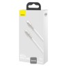 Baseus Câble USB Type-C vers Lightning 100W 2 m Blanc Câble Charge Rapide Reconditionné