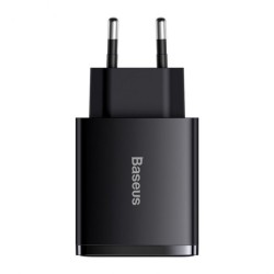 Baseus Chargeur Rapide 3 Ports USB Noir Chargeur Secteur Reconditionné