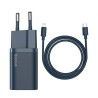 Baseus Chargeur Rapide USB-C 20W avec Câble Lightning Noir Chargeur Reconditionné