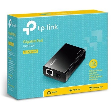 TP-LINK Injecteur PoE TL-POE150S Noir Adaptateur Réseau Reconditionné