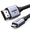 Ugreen Câble micro HDMI vers HDMI 2.1 8K 2 m Gris Câble Audio Vidéo Reconditionné