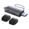 Baseus Lite Lecteur Carte SD TF USB et USB-C Gris Adaptateur Reconditionné