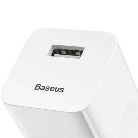 Baseus Chargeur Rapide USB 3.0 24W Blanc Chargeur Secteur Reconditionné