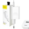 Baseus Chargeur Rapide USB 3.0 24W Blanc Chargeur Secteur Reconditionné