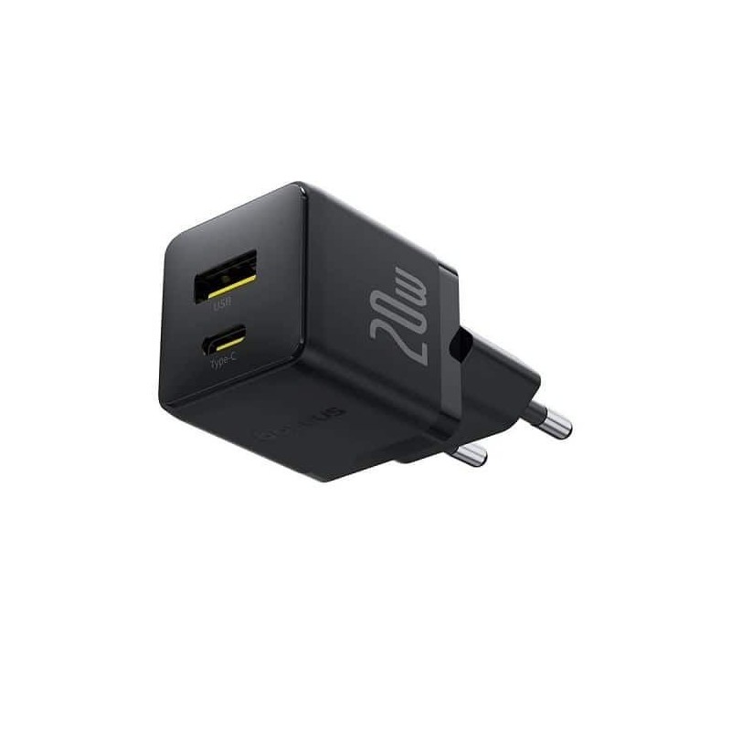 Baseus Chargeur Rapide Palm USB-C + USB 20W Noir Chargeur Secteur Reconditionné