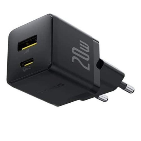 Baseus Chargeur Rapide Palm USB-C + USB 20W Noir Chargeur Secteur Reconditionné