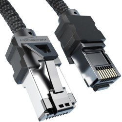 Cordon RJ45 CAT 8.1 S/FTP 3 m Noir Câble Réseau Reconditionné