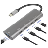 Hub Multifonction USB-C vers PD HUB 5 en 1 Gris Hub USB Type-C Reconditionné