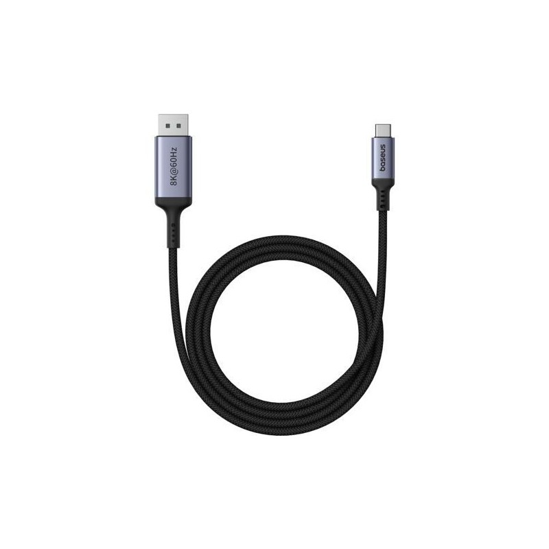 Baseus Câble USB-C vers DisplayPort 1.4 8K 2 m Noir Câble Audio Vidéo Reconditionné