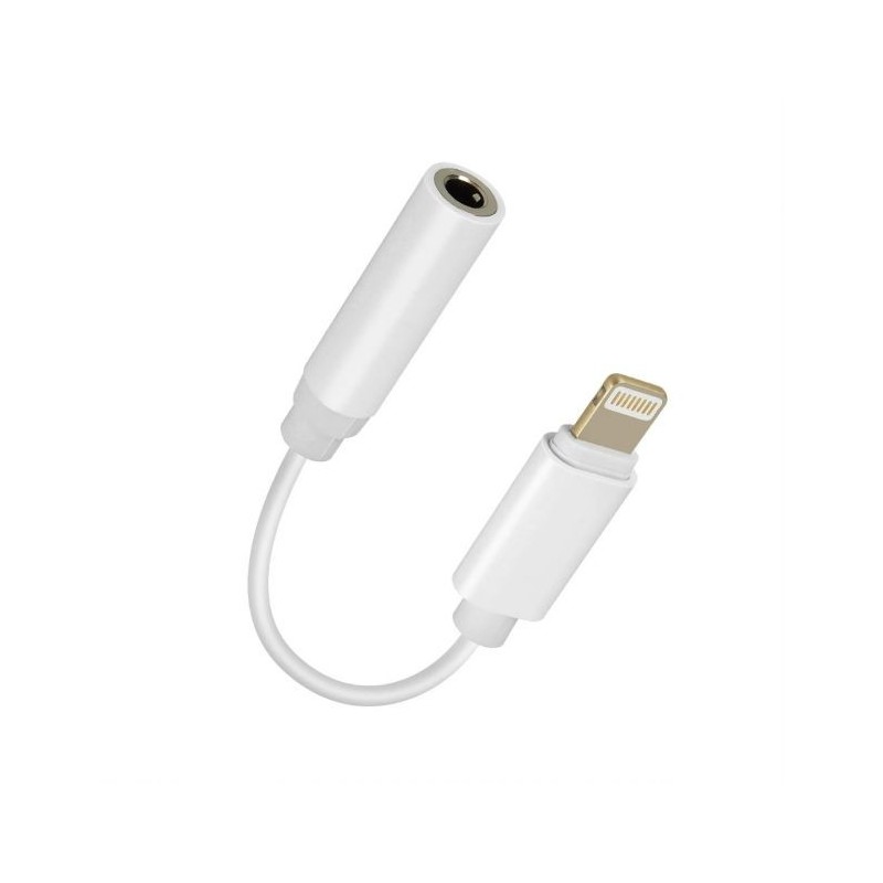 Adaptateur Lightning vers Headphone Jack 3,5 mm Blanc Adaptateur Audio Reconditionné