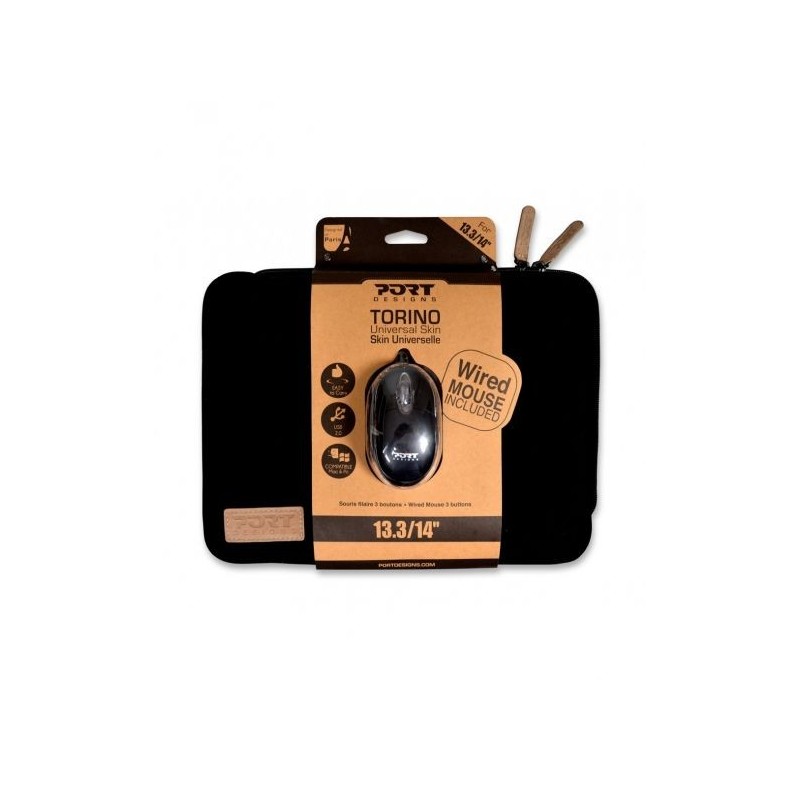 Sacoche Torino Bundle 13,3" + Souris filaire PORT DESIGNS