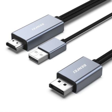 Benfei Câble HDMI vers DisplayPort 1,8 m Noir Câble Audio Vidéo Reconditionné