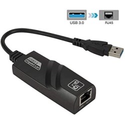 Adaptateur USB 3.0 vers RJ45 Gigabit 10/100/1000 Mbps Gris Adaptateur Réseau Reconditionné