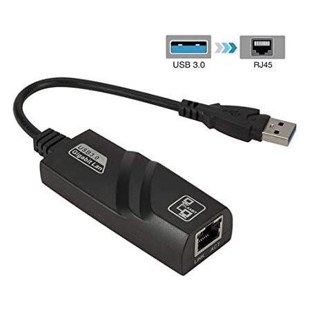 Adaptateur USB 3.0 vers RJ45 Gigabit 10/100/1000 Mbps Gris Adaptateur Réseau Reconditionné