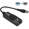 Adaptateur USB 3.0 vers RJ45 Gigabit 10/100/1000 Mbps Gris Adaptateur Réseau Reconditionné