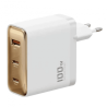 Toocki Chargeur Rapide USB-C 100W 3 Ports Blanc Chargeur Secteur Reconditionné