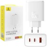 Baseus Chargeur Rapide USB et USB Type-C 65W Blanc Chargeur Secteur Reconditionné