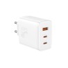 Baseus Chargeur Rapide USB et USB Type-C 65W Blanc Chargeur Secteur Reconditionné