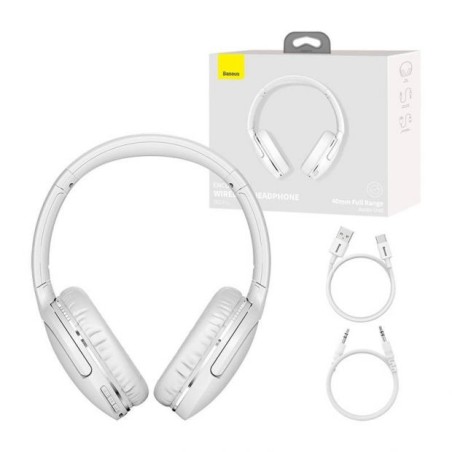 Baseus Casque Micro Bluetooth Encok D02 Pro Blanc Casque Audio Sans Fil Reconditionné