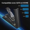 Sabrent Boîtier M.2 NVMe SSD Noir Boîtier Stockage Reconditionné