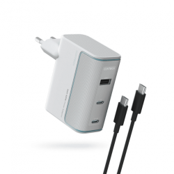 Cuktech Chargeur Rapide 100W 2 USB-C + USB-A avec Câble Gris Chargeur Secteur Reconditionné