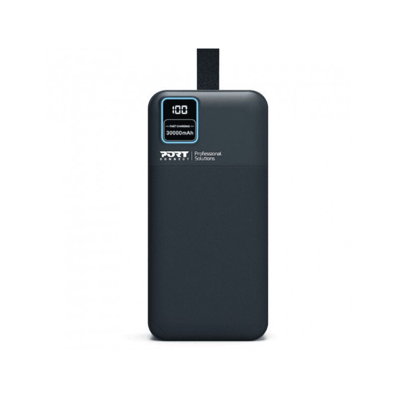 Port Designs Powerbank 30000 mAh 2 x USB + 1 x USB Type-C Noir Batterie Externe Reconditionnée